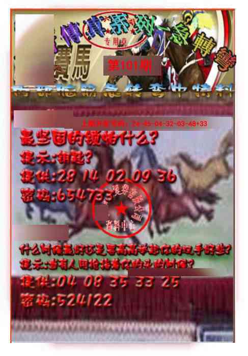 101期马会传真-急转弯[图]