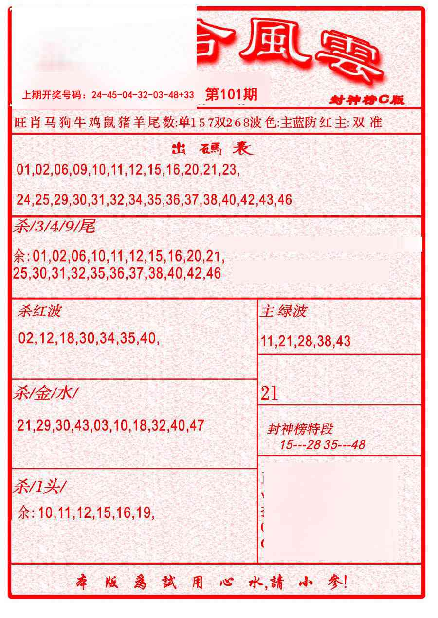 101期六合风云B[图]